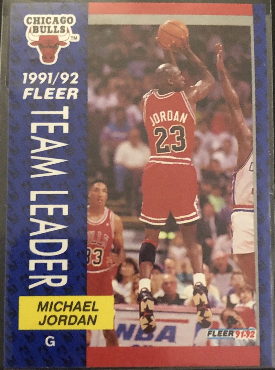 Michael Jordan 1991 1992 Fleer Team Leader Card 375