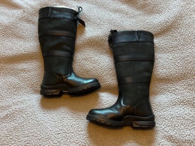 Bow Arrow Hawthorn Black Ladies Size X-Wide Calf Country