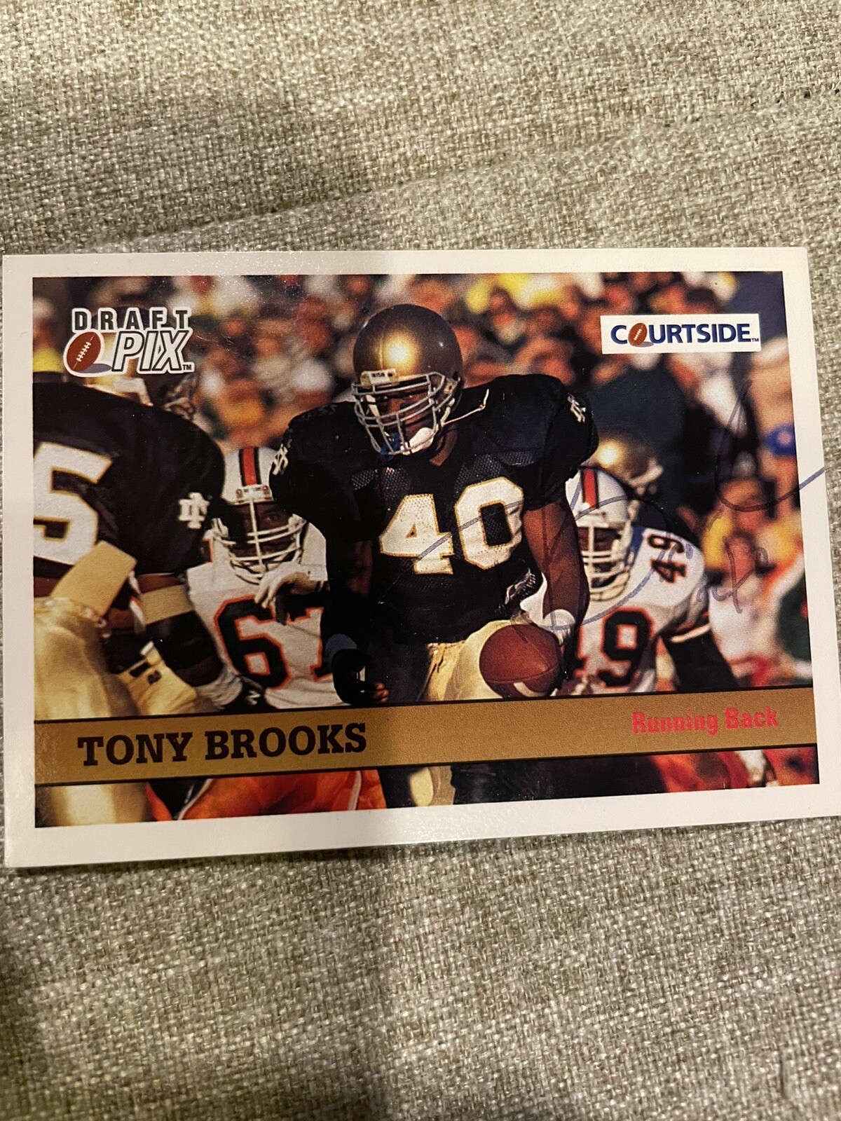 Tony Brooks Notre Dame ND autograph court side | eBay