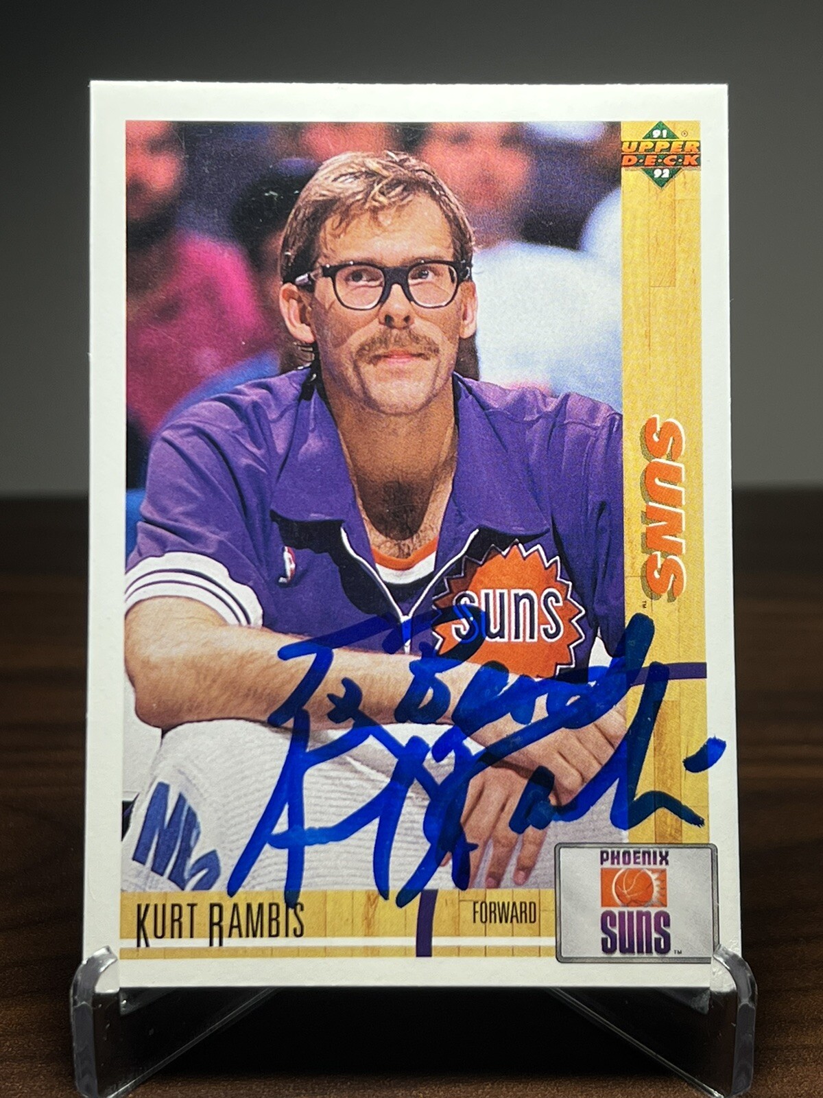 Kurt Rambis Signed Autographed 1991-92 Upper Deck Basketball Card #391 Suns Auto
