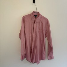 Lands' End Supima No Iron Men's Button-Down Dress Shirt Tailored Fit