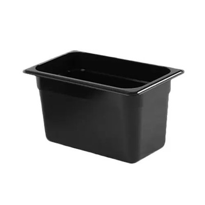 Thunder Group PLPA8146BK (1/4 Size) Black Polycarbonate Food Pan