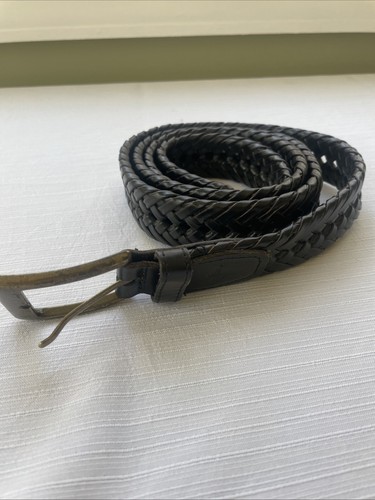 Dockers Men's Belt Size 48 Black Fully Adjustable Double V-Weave Braided - Picture 1 of 4