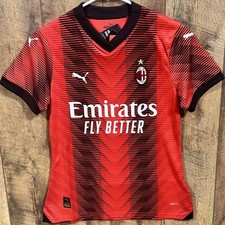 Puma AC MILAN Home Stadium Jersey 23/24 Red Black 770384 01 Women's Size Large L