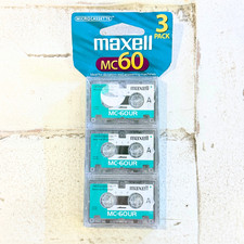 Maxell MC-60UR Microcassette 60 Min 3 Pack Sealed Blank Tapes NOS