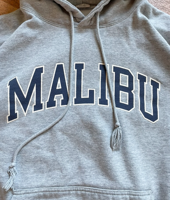 Brandy Melville Christy Malibu Fleece Hoodie Grey Oversized XL