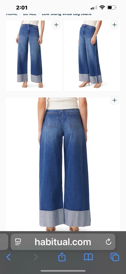 Jeans Habitual de pierna ancha baja talla 4/27 Foto 2 de 4