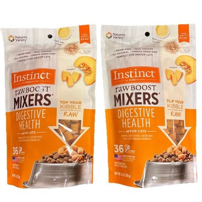 2-Pack Instinct Raw Boost Mixers Freeze-Dried Cat Food Topper Digestive Health
