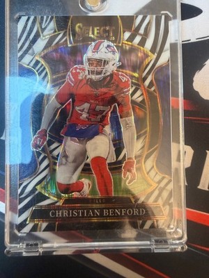 2025 Panini Select #84 Christian Benford Zebra Prizm Shock