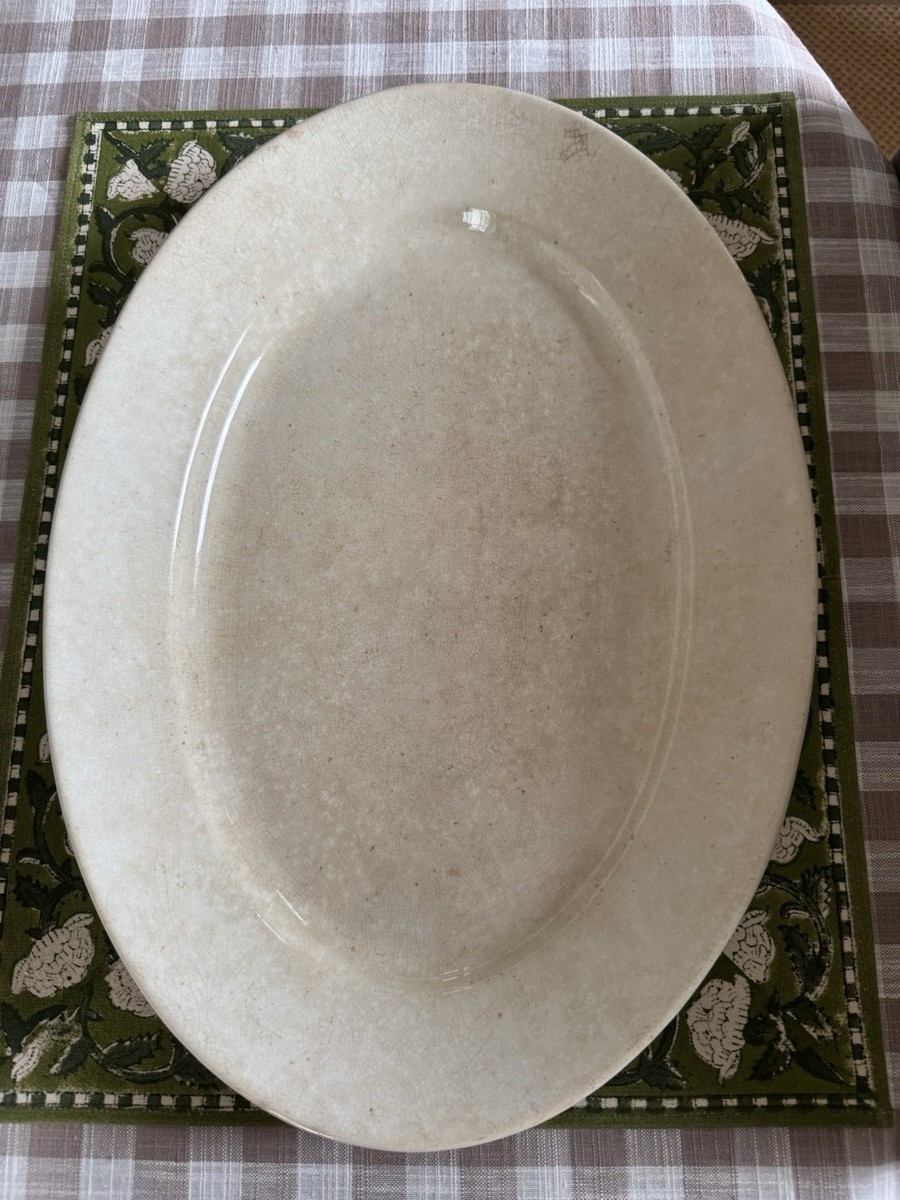 Antique Ironstone Platter Naturally Crazed Powell Bishop Ironstone