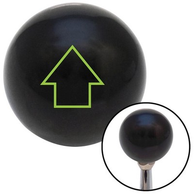 Green Classic Arrow Up Black Shift Knob w/ M16x1.5 Insert Shifter Auto Manual