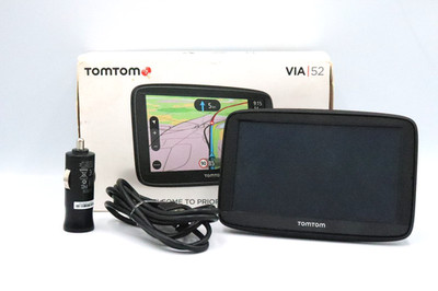 TOMTOM VIA 52 5'' Sat Nav GPS- Full UK Europe Maps Route Recording | Boxed VGC