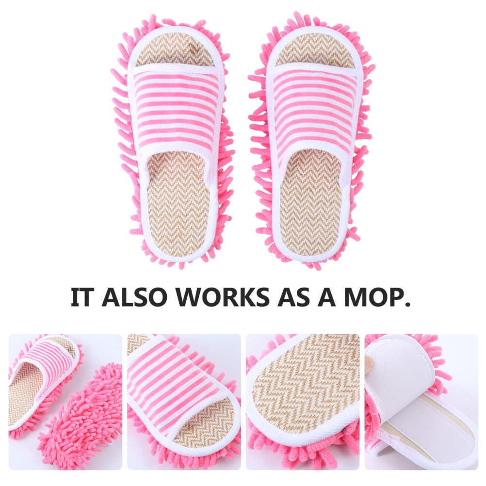 SAOLA 1 paire de pantoufle en microfibre pour sol de nettoyage de nettoyage de vroche