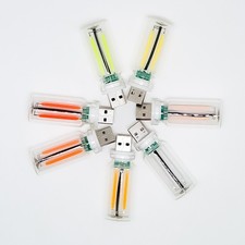 Car USB Night Light Glass Bottle Light for Auto Interior Bedroom Ambient Light