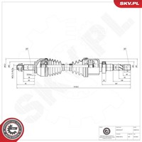 Esen SKV Antriebswelle 40SKV214 FüR Opel Vivaro Bus X82 Cdti Renault Trafic 3