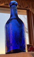 John Ryan Savana Georgia 1859 Cobalt Blue Soda Water Bottle 