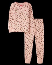 NEW GYMBOREE GIRLS TWO PIECE FLOWER THERMAL PAJAMAS SIZE 6