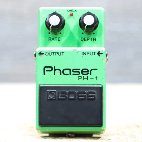 Boss PH-1 Phaser Silver Screw Black Label Made in Japan Phaser Effect Pedal