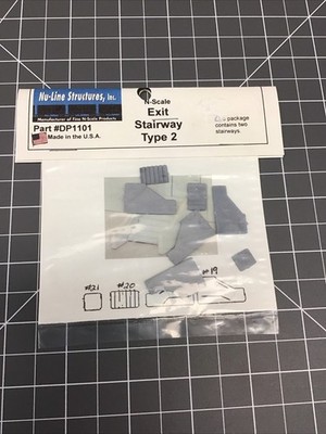 Nu-Line Structures N Scale Detail Part #DP1101: Exit Stairway Type 2 New D-7