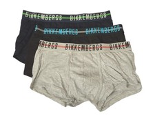 Boxer homme BIKKEMBERGS, pack 3 pièces, élastique visible, sous-vêtements en cot