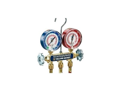 #ad #ad Yellow Jacket 42036 Mechanical Manifold Gauge Set2 ValveR 32R 454BR 410A $194.92