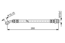 BOSCH Bremsschlauch 1 987 476 772 für SUZUKI SAMURAI OS 10mm SJ413 SJ410