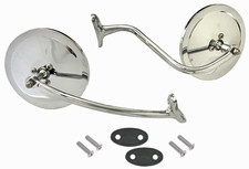 47-54 Chevygmc Truck Driver Passenger Side View Stainless Door Mirrors Arms