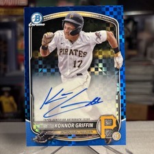 Konnor Griffin 2025 Bowman Blue XFractor Refractor AUTO Prospect RC SSP /150