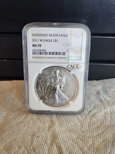 2011-W $1 Burnished American Silver Eagle 25th Anniversary NGC MS70 Brown Label