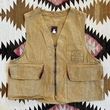 Vintage 1940s Red Head Brand Cotton Canvas Hunting Vest Sz L