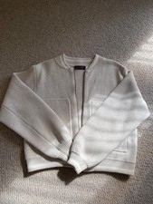 MINT VELVET KNITTED BOMER JACKET - Size S - Cream - Worn Once