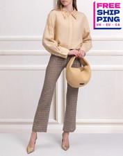 RRP€380 MCQ By ALEXANDER MCQUEEN BLOCKCHAIN TOKEN Trousers Size XS Linen Blend