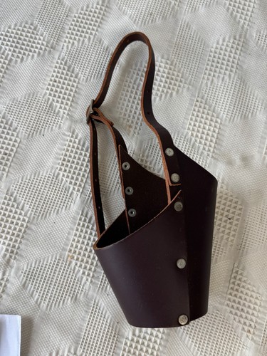 JorVet Leather Muzzle for Large Dog with Adjustable Strap and Riveted Design