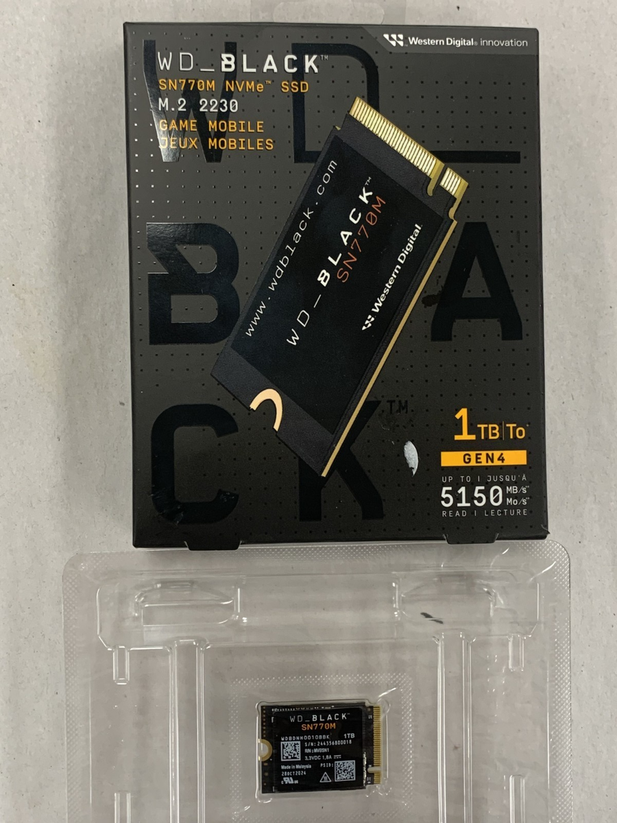 Western Digital WD_BLACK SN770 1TB M.2 2230 Internal SSD Western Digital WD_BLACK SN770 1TB M.2 2230 Internal SSD