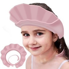 KOMIDK Baby Kids Shower Cap Shampoo Bath Bathing Hat Silicone Small, Pink