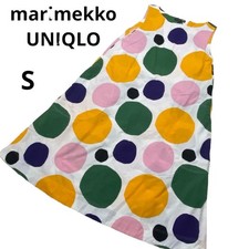 Marimekko UNIQLO Collaboration Dot Pattern Cotton Sleeveless Dress S Japan