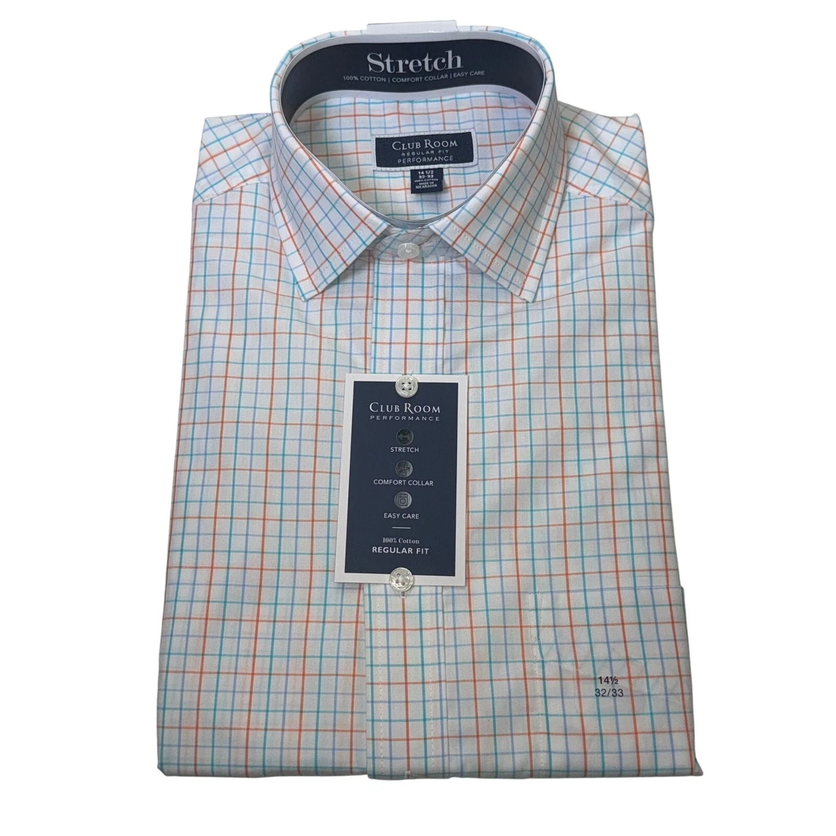 Club Room 100% Cotton Classic Fit Dress Shirts for Men for sale