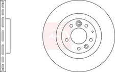 APEC DSK2466 Brake Disc Front Vented Braking 323mm Outer Diameter For Mazda RX-8