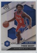 2020-21 Panini Mosaic NBA Debut Silver Prizm Tyrese Maxey #263 11p9