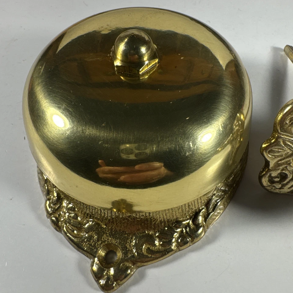 Vintage Brass Mechanical Twist Doorbell Unbranded Bell - Image 2 of 4