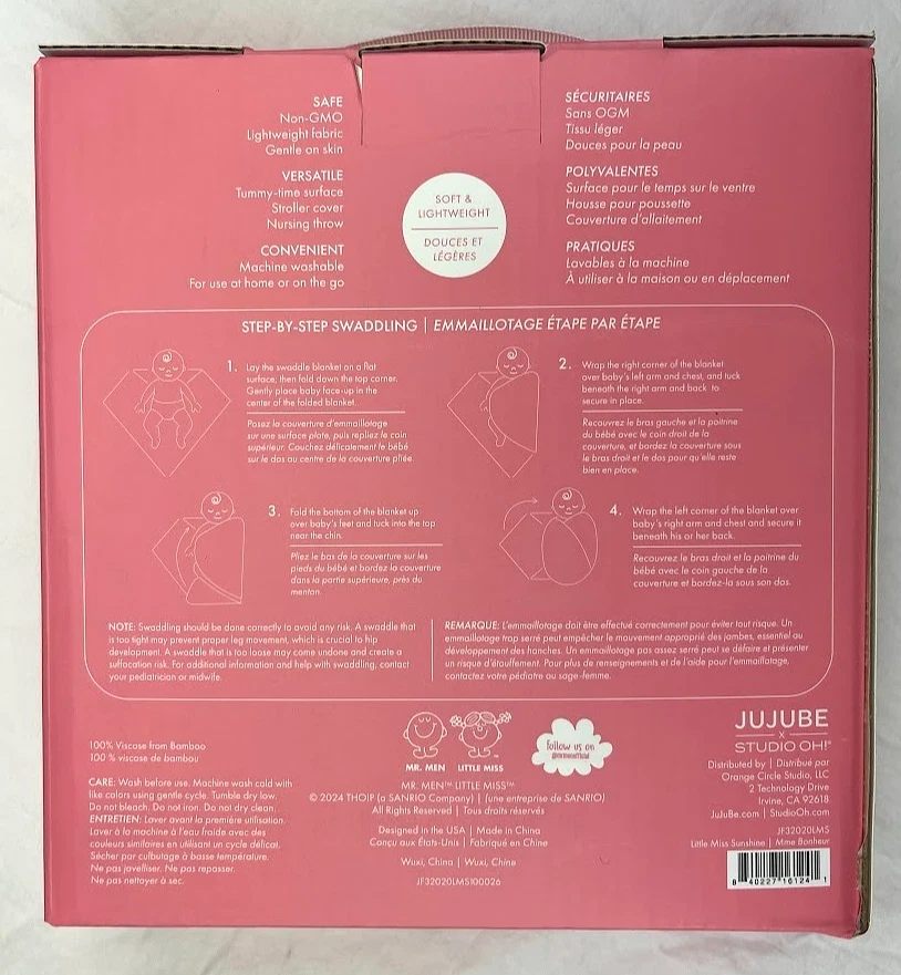 JuJuBe Little Miss Sunshine Bebé Niña Manta Lote Bambú Envoltura Felpa Satén Nuevo con Etiquetas Foto 4 de 4