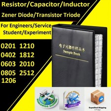 SMD Resistor Capacitor Sample Book Kit 0201-1206 Assorted - Easy Carry