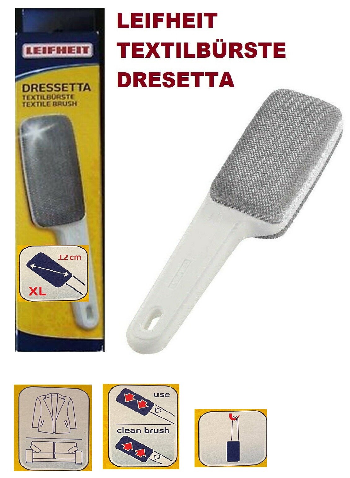 Leifheit Textilbürste Dresetta XL-Bürstenfläche - Image 3