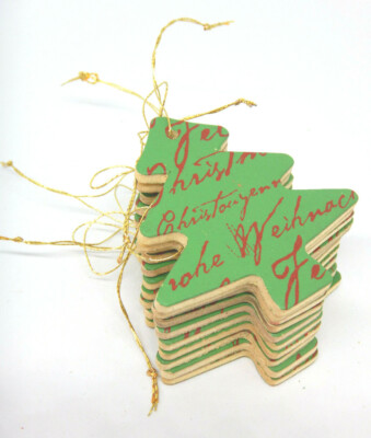 Paar Christbaumschmuck aus Holz (Herzen, Sterne, Bäume, Geschenke/Geschenke)