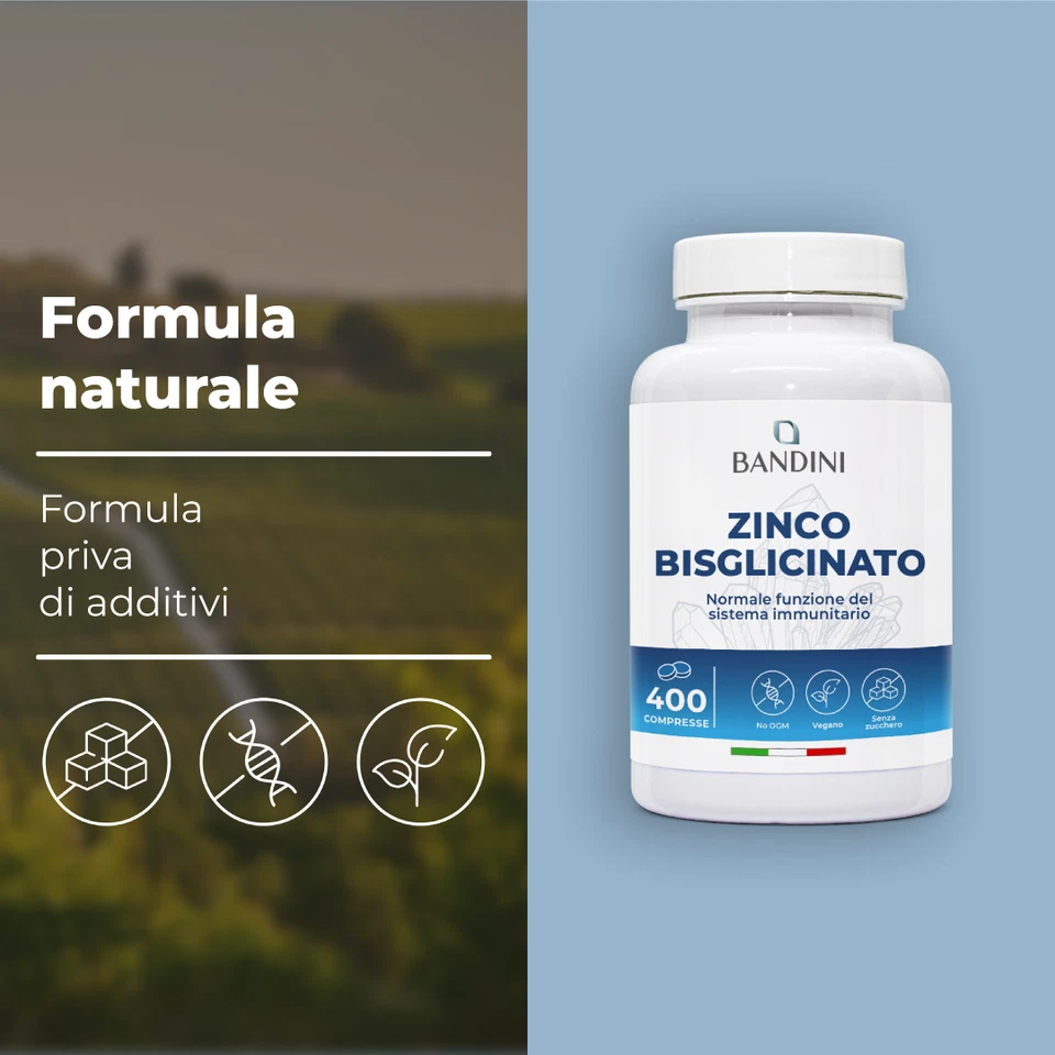 Bandini® Zinco Bisglicinato 400 Compresse (Scorta 13 Mesi), Integratore Vegano - Immagine 4 di 4