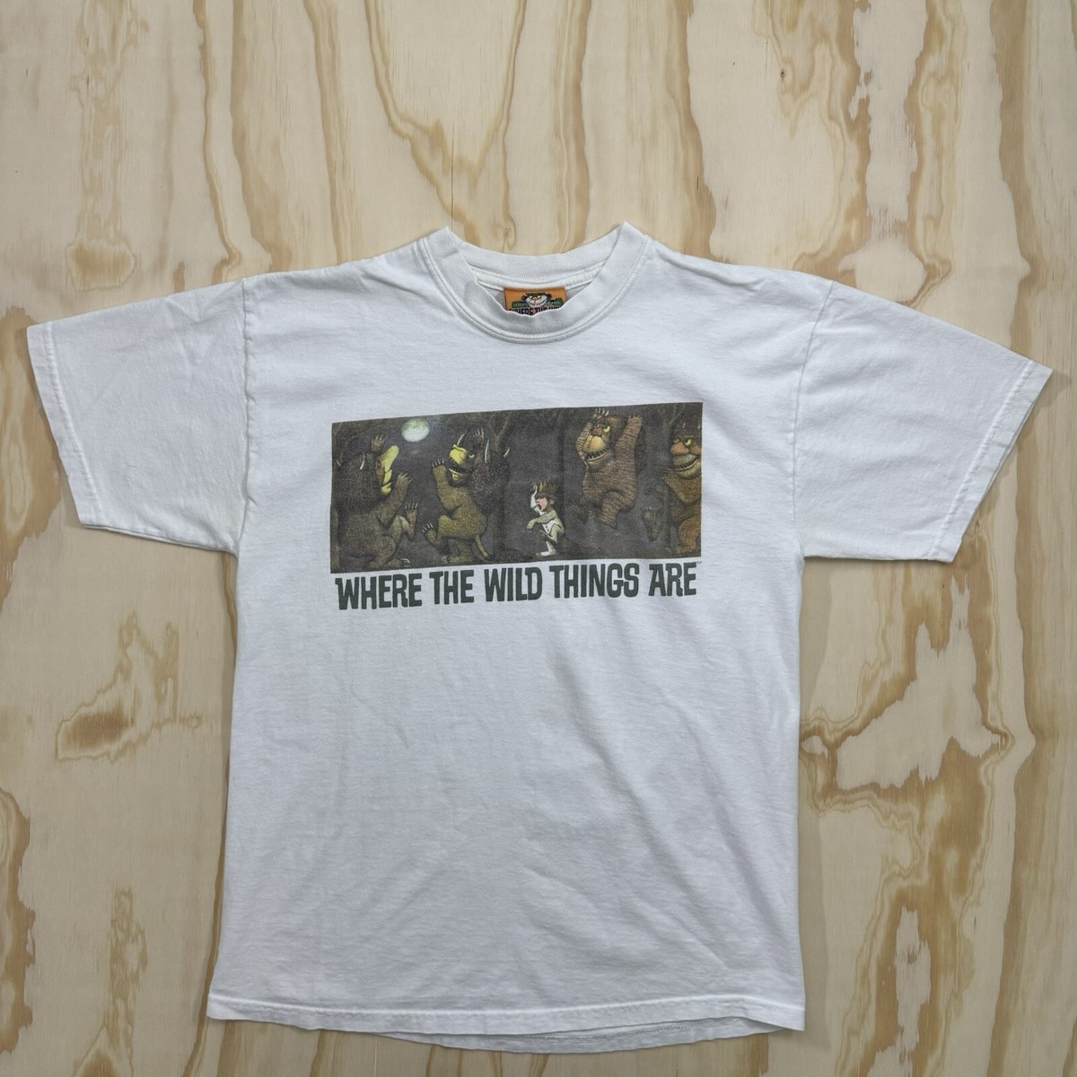 VTG Where The Wild Things Are Movie Promo Tee White Shirt Size