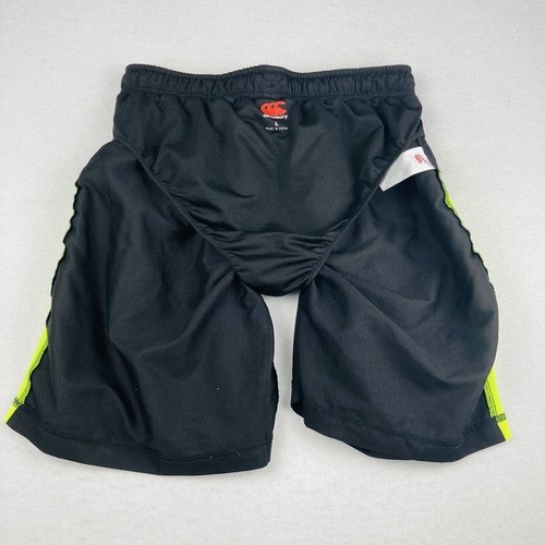 Canterbury Vapo-dri Woven Hybrid Shorts Mens Size Large Black Lime Green - Picture 10 of 11