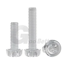 Machinescrew PC Transparent Plastic Screw & Nut Phillips Round Pan Head M3-M6