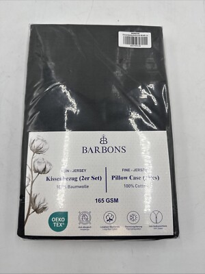 Barbons Kissenbezug 80x80 2er Set   165 g/m² 100% Baumwolle