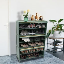 7 Tiers Shoe Storage Cabinet Shoes Storage Organizer Rack Entryway Hallway